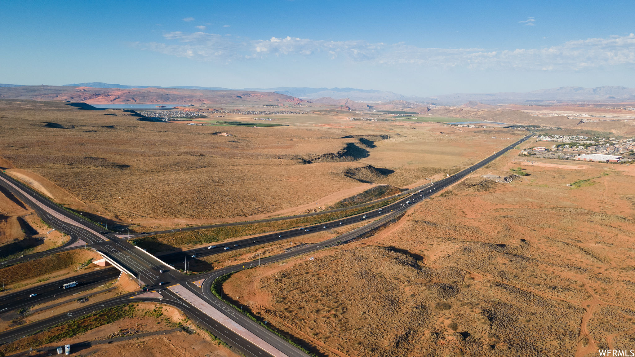 Aerial view towards Sand Hollow