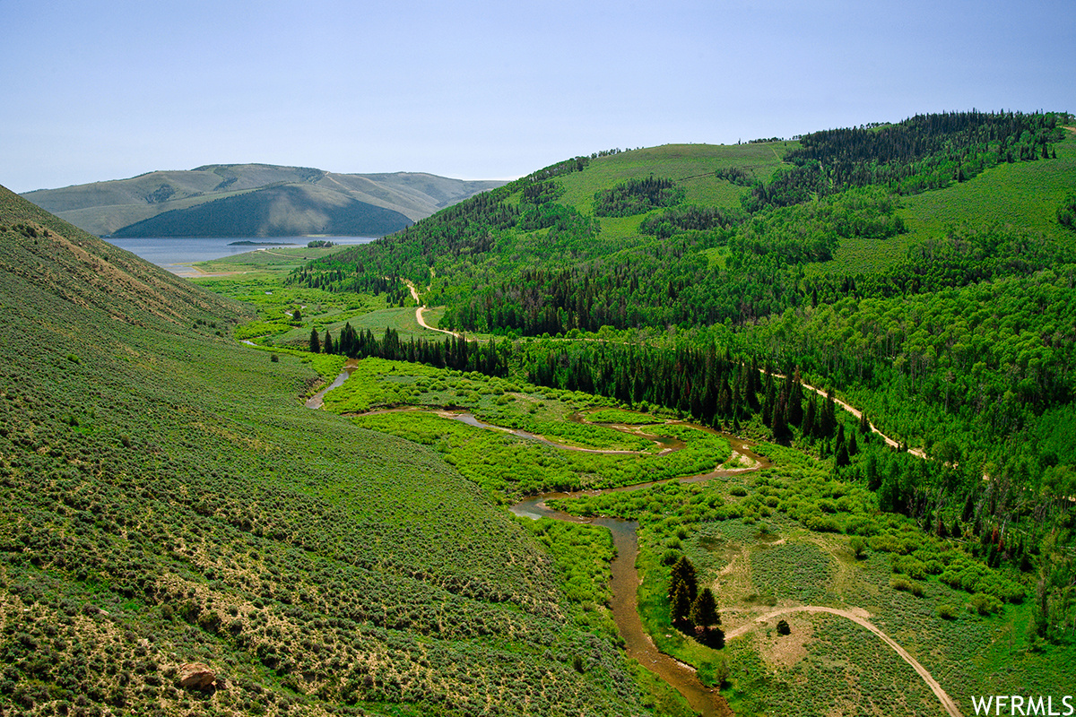 View of mountain feature featuring a water view