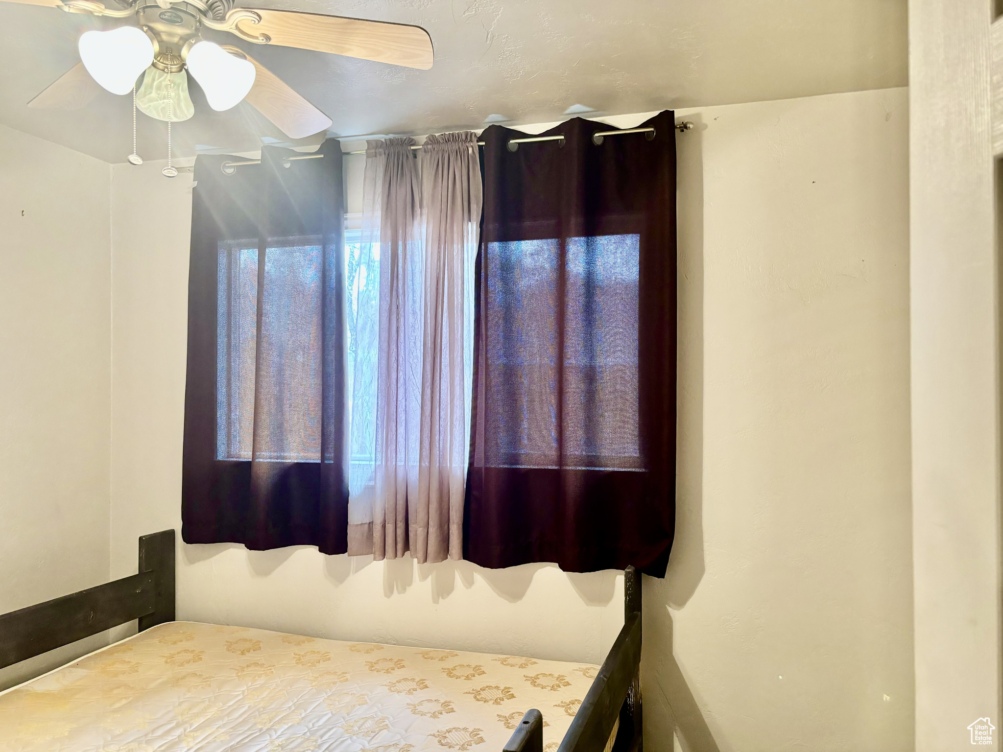 Bedroom 2, with ceiling fan