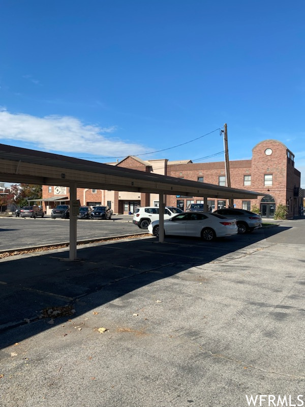 View of car parking with a carport