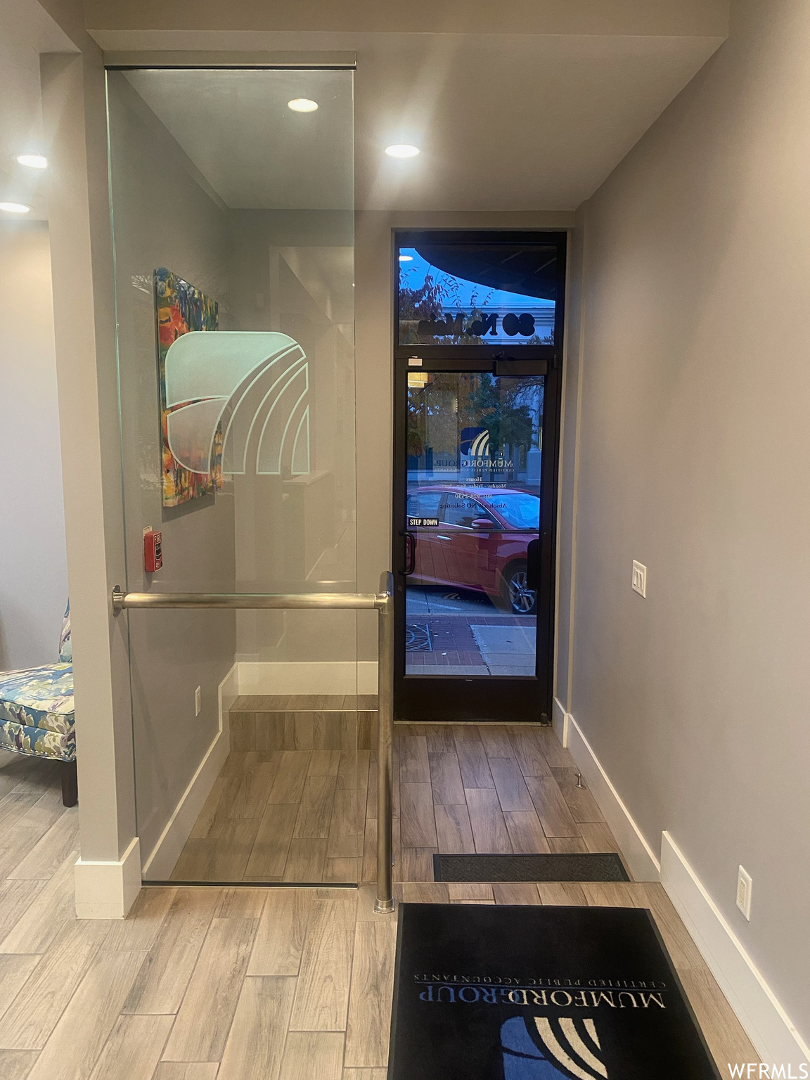 Interior space featuring light wood-type flooring