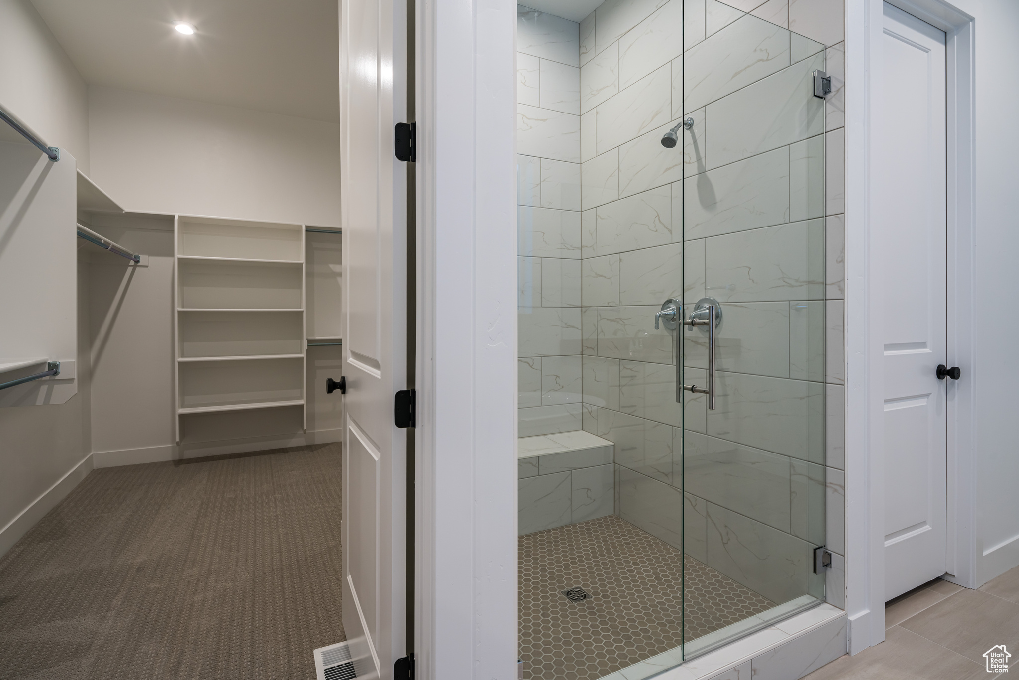 Bathroom with walk in shower