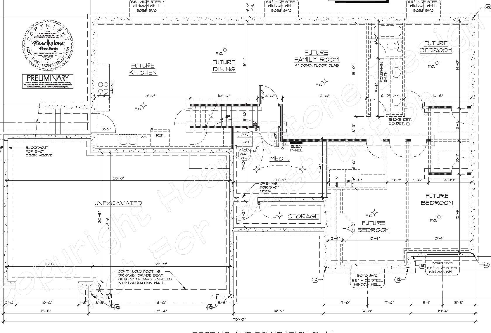 Floor Plan - Basement with Future ADU