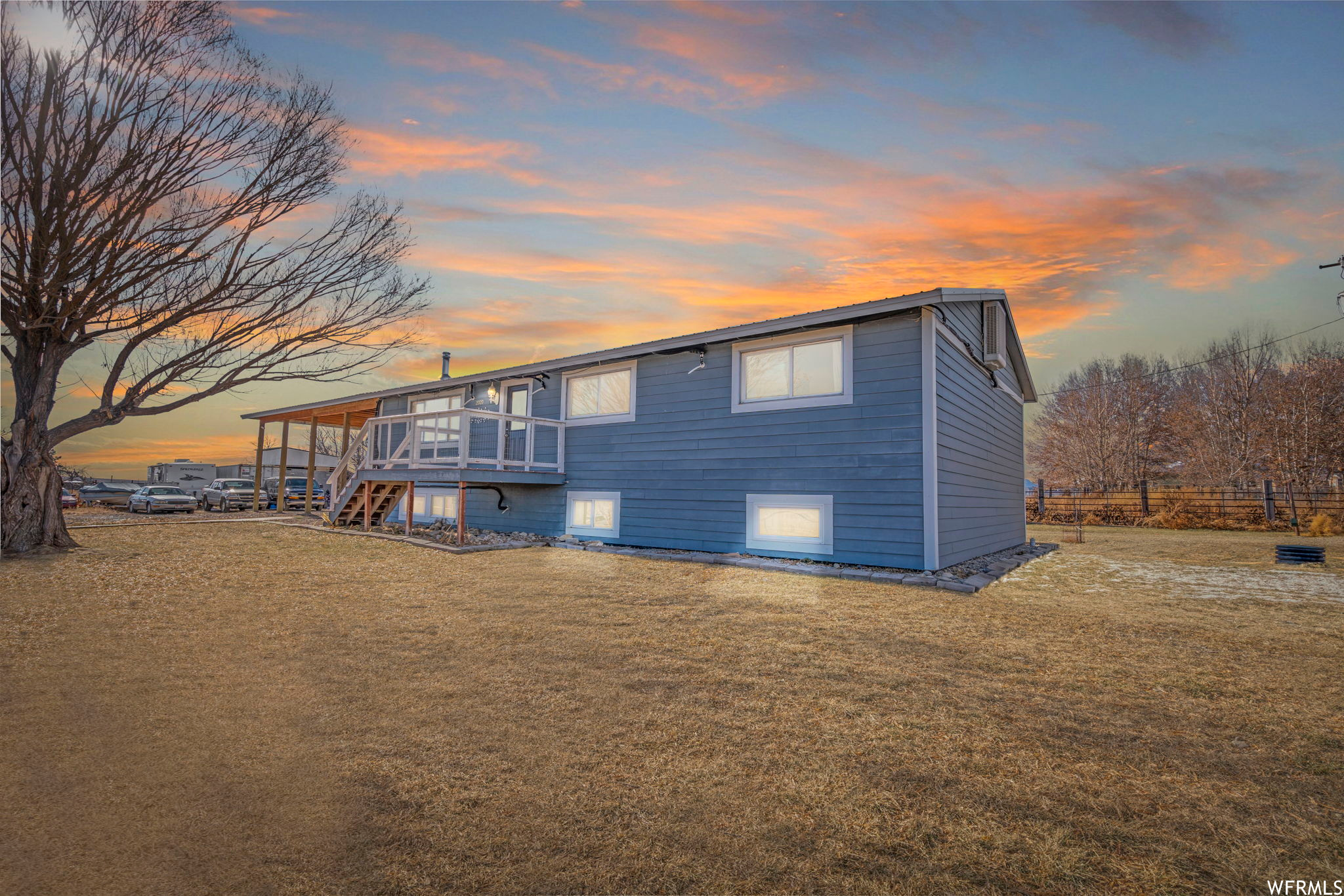 View of back house at dusk