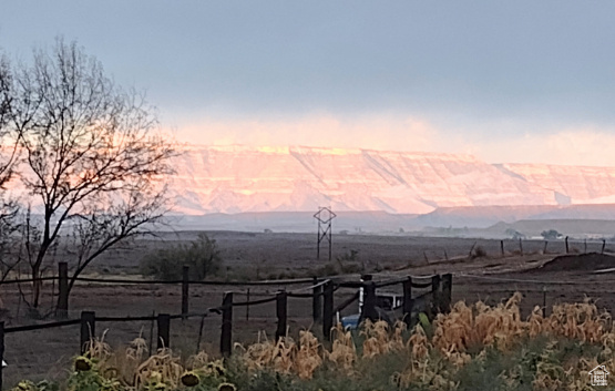 View of mountain feature with a rural view