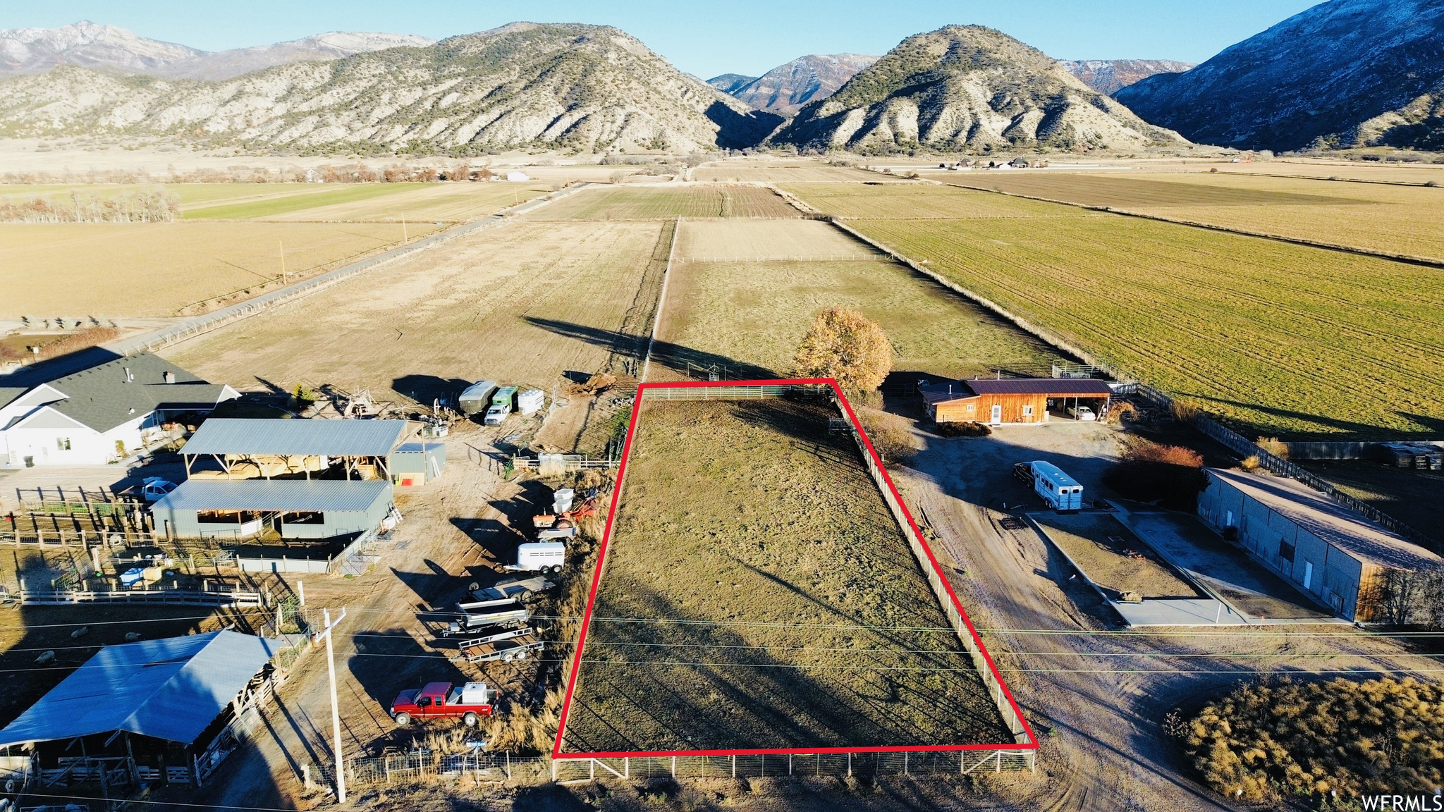Aerial view with a rural view and a mountain view (Lot for home to be built on)