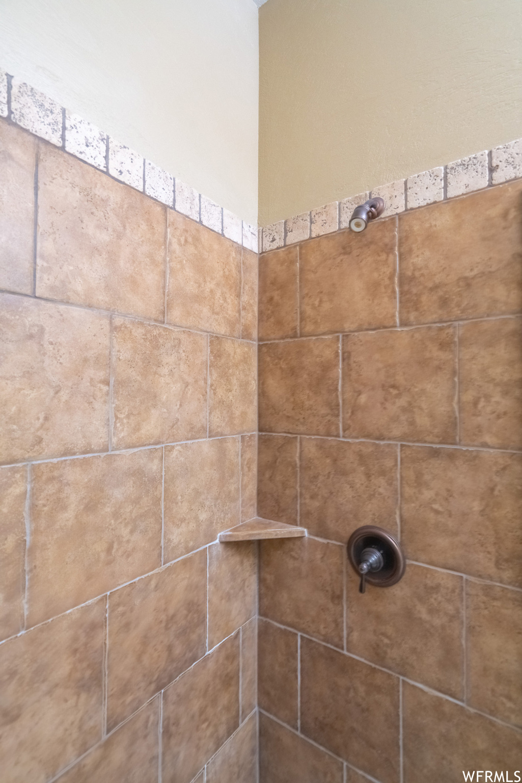 Room details featuring tiled shower