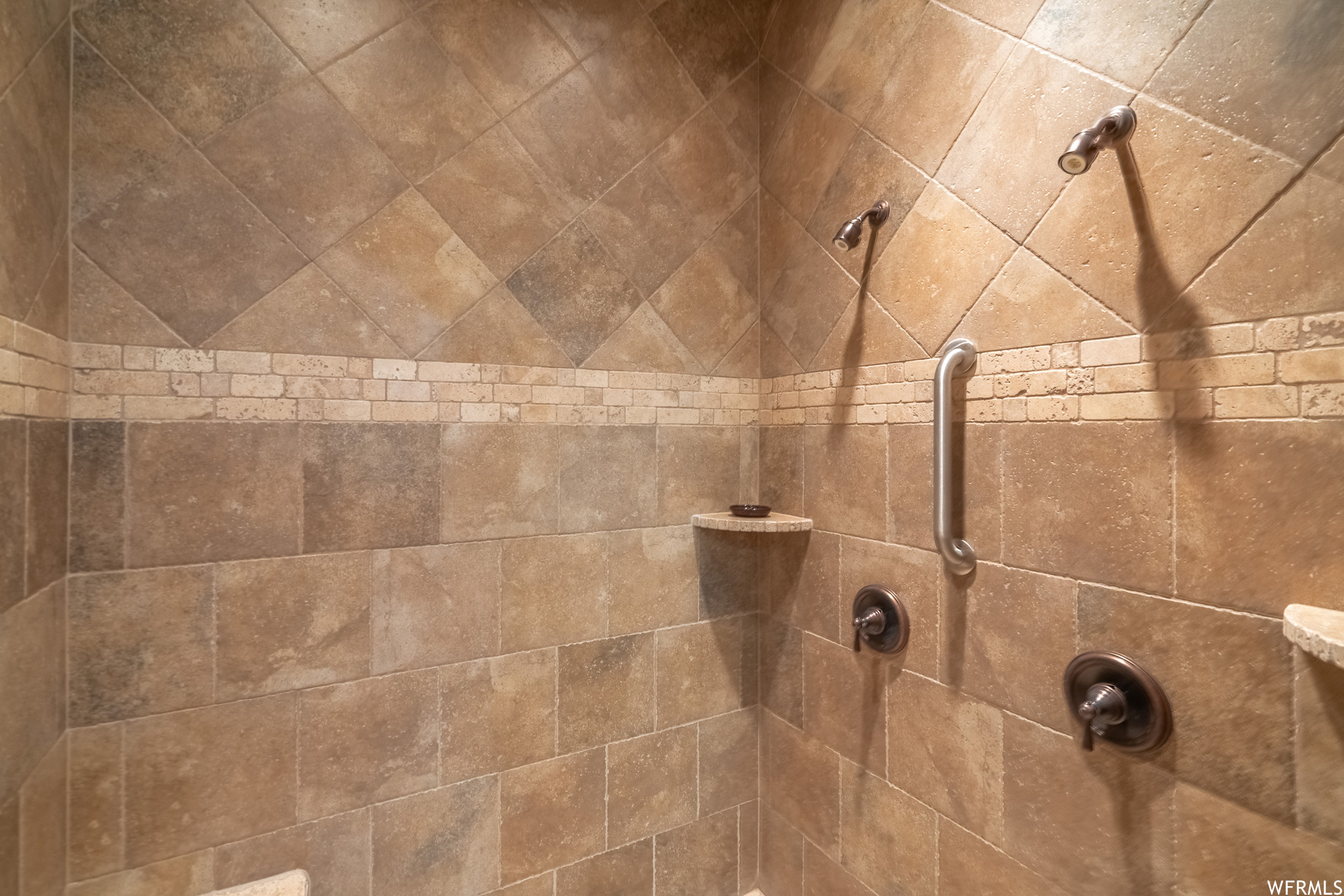 Master Bath Shower Details featuring tiled shower