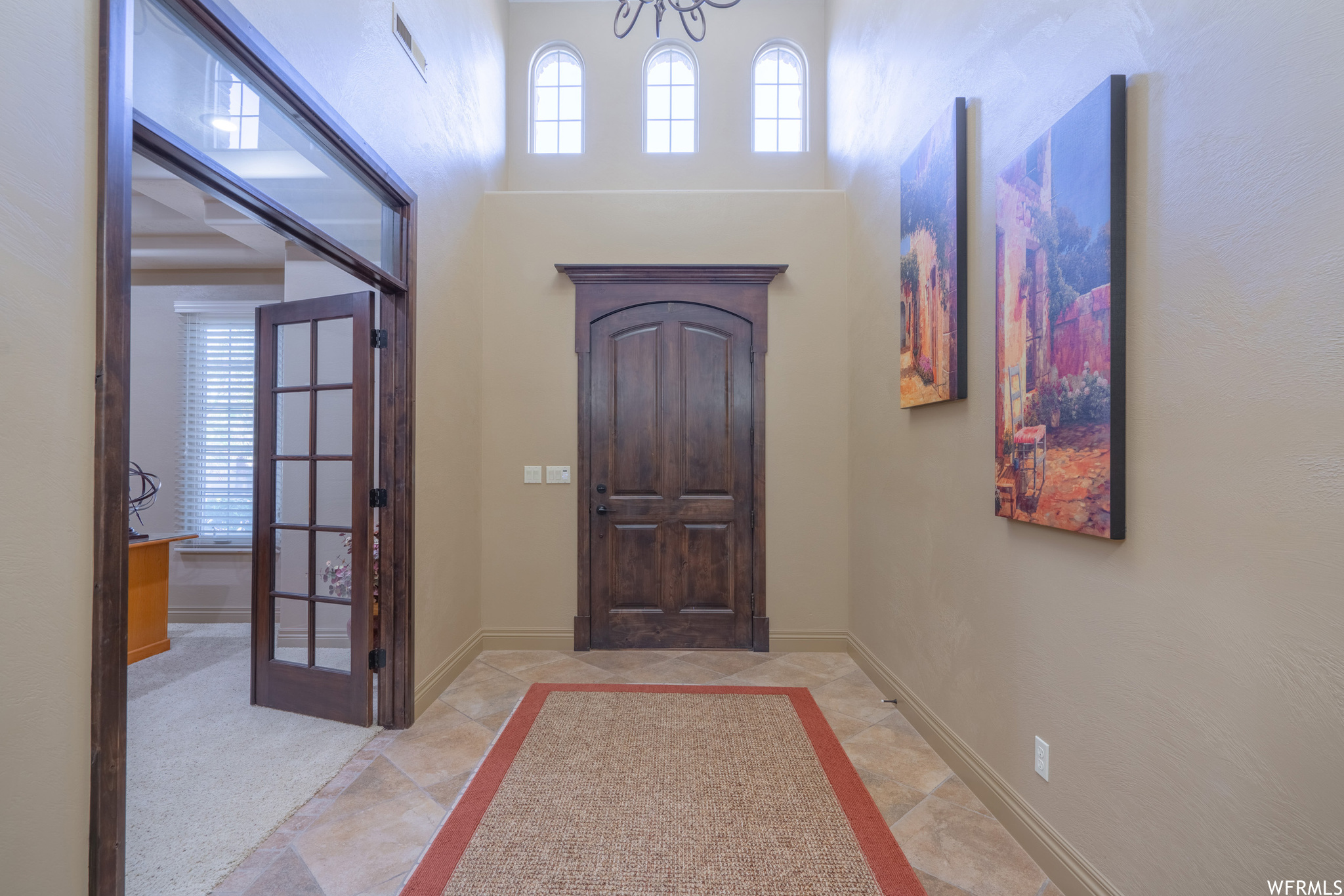 View of tiled foyer