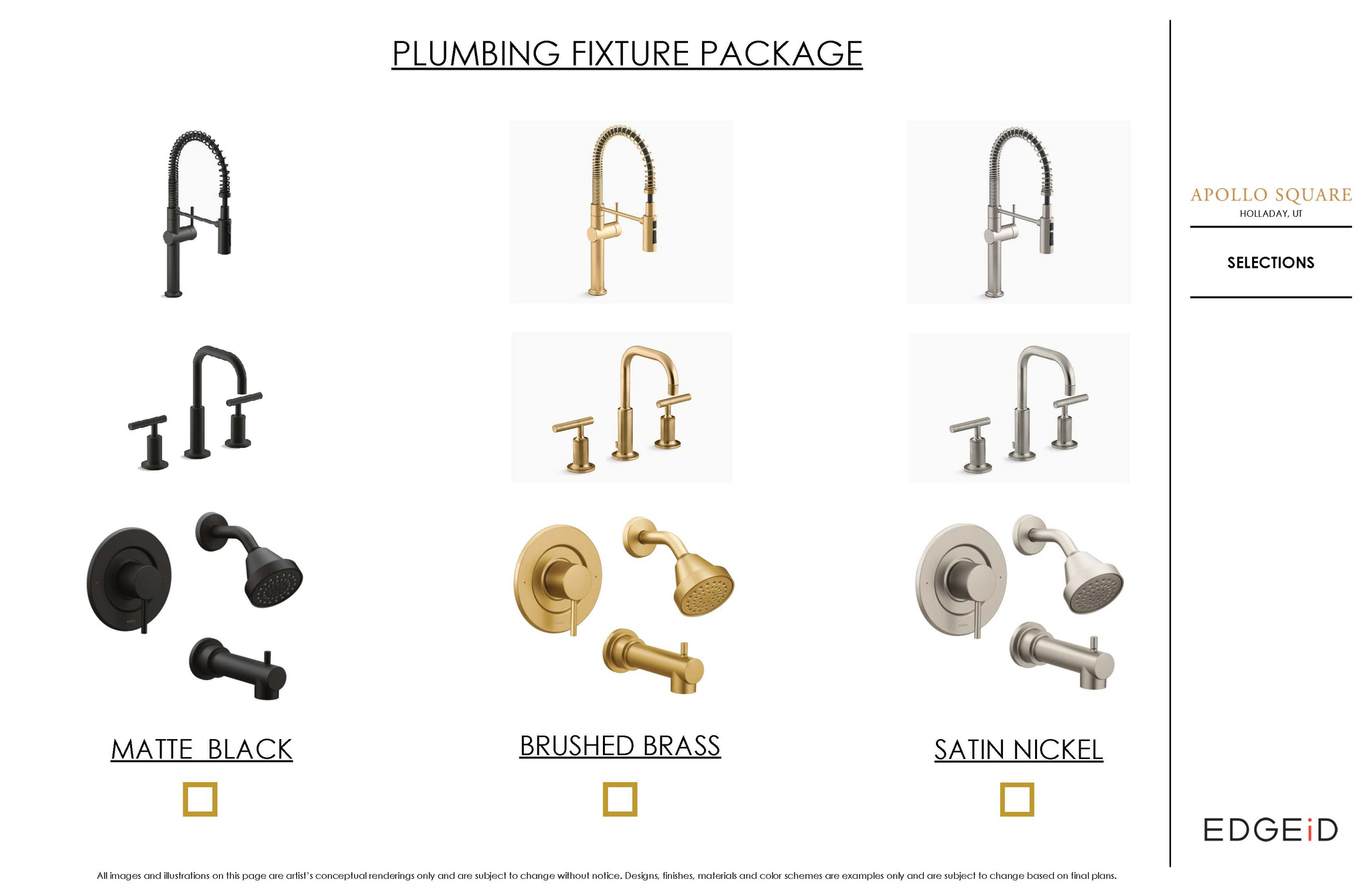 Plumbing Fixture Package