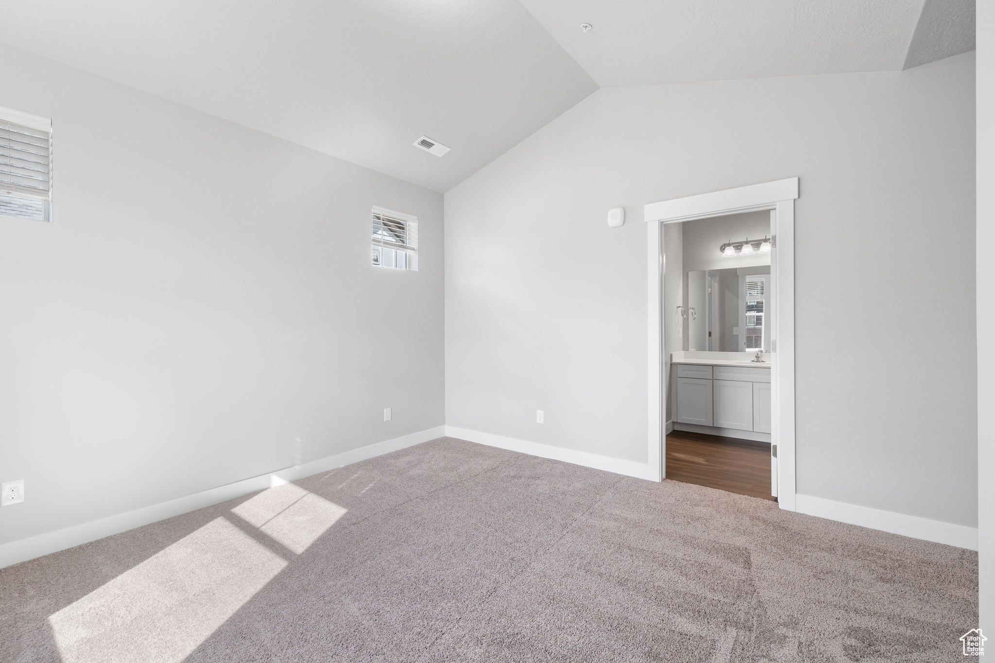 Interior space with lofted ceiling