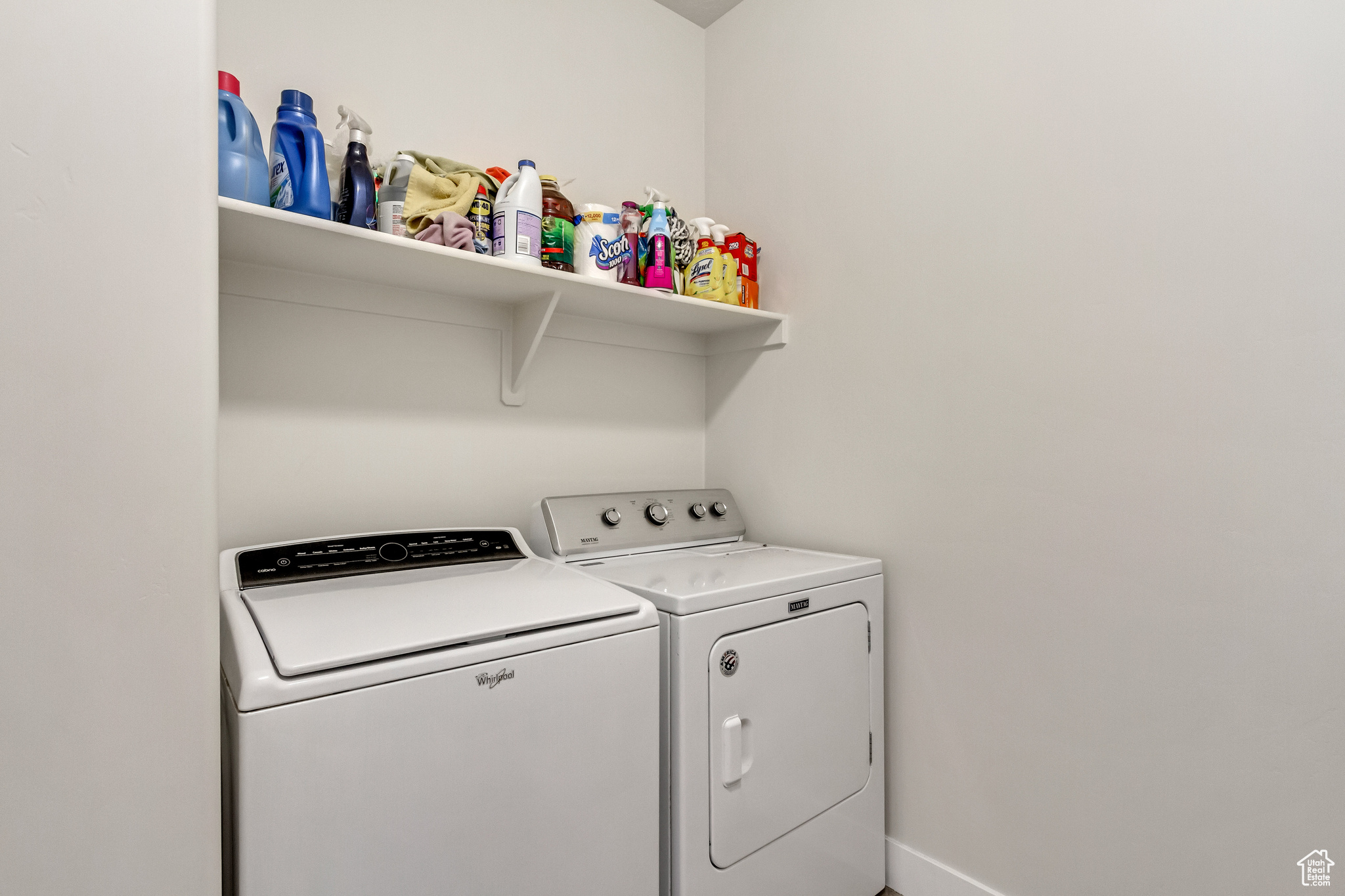 Laundry room on upper floor with all bedrooms