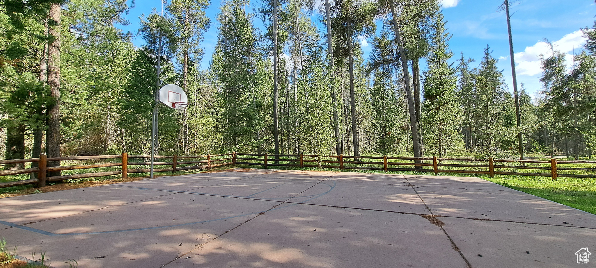 View of basketball court