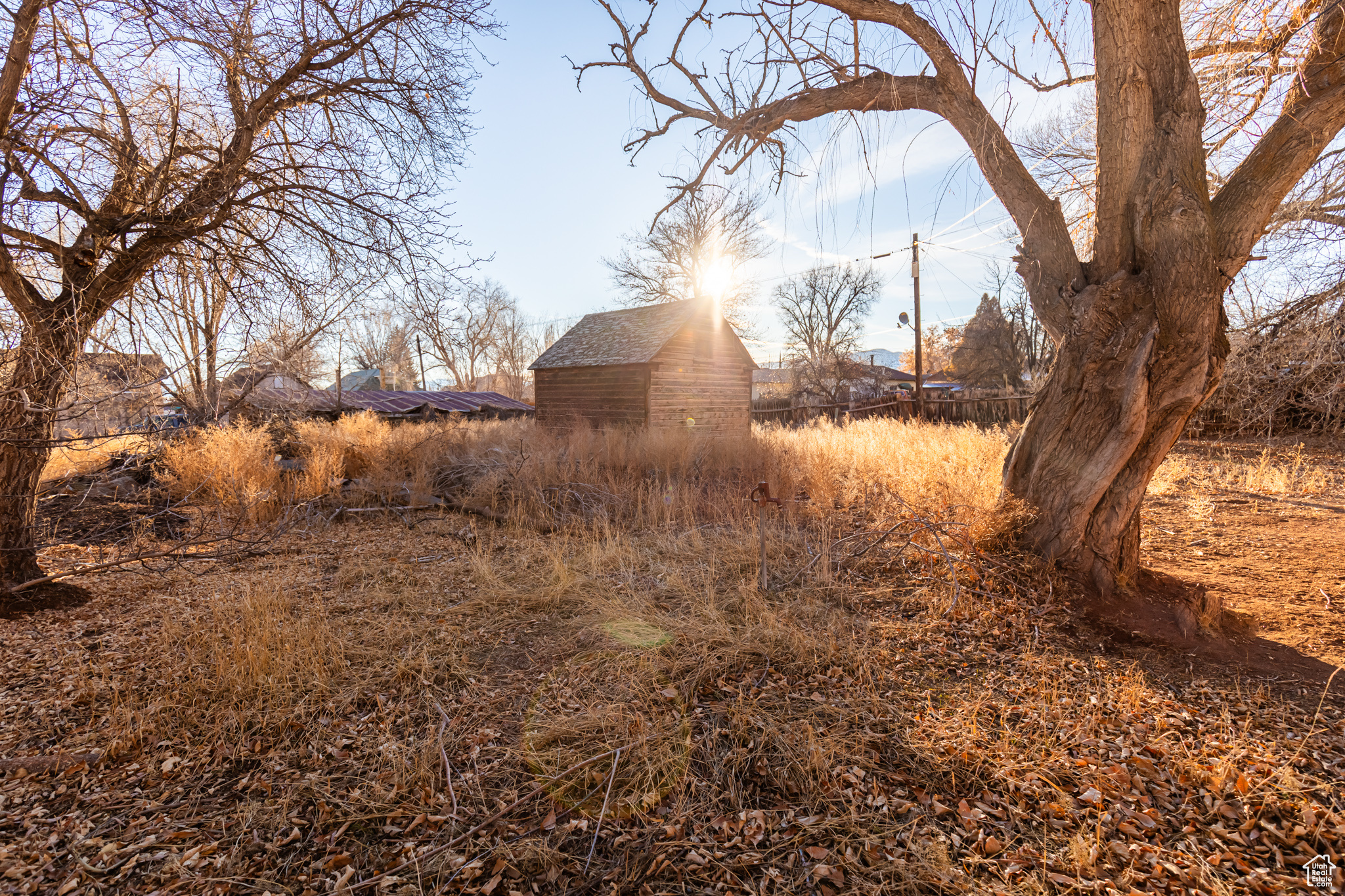 View of yard with an outdoor structure