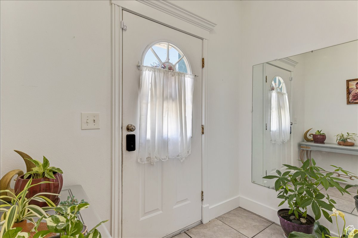 View of tiled entryway