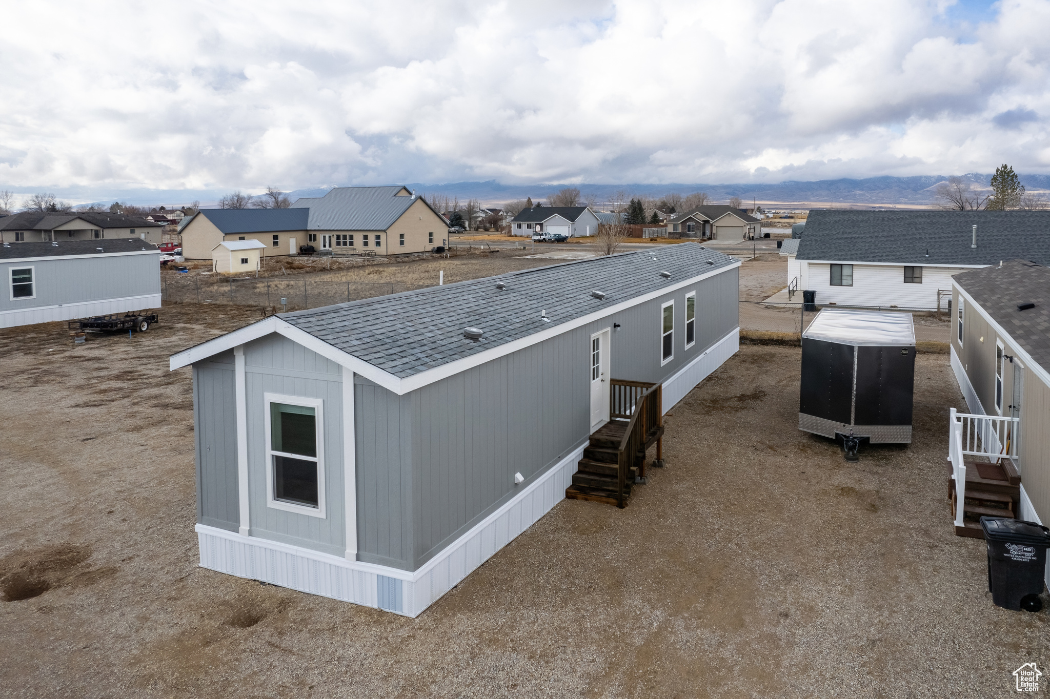 Exterior space with a mountain view