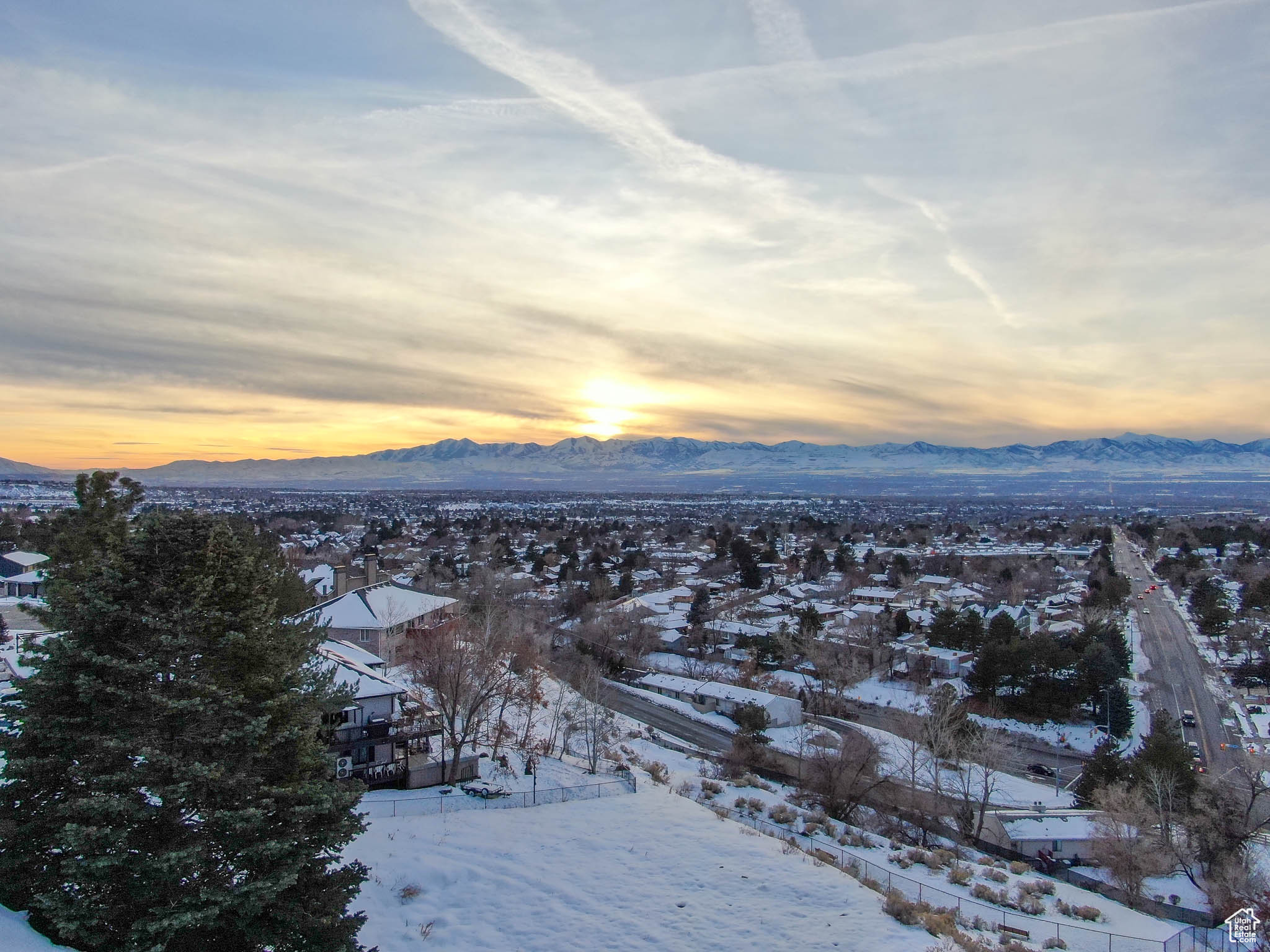 View of Salt Lake Valley to the West, from main floor deck