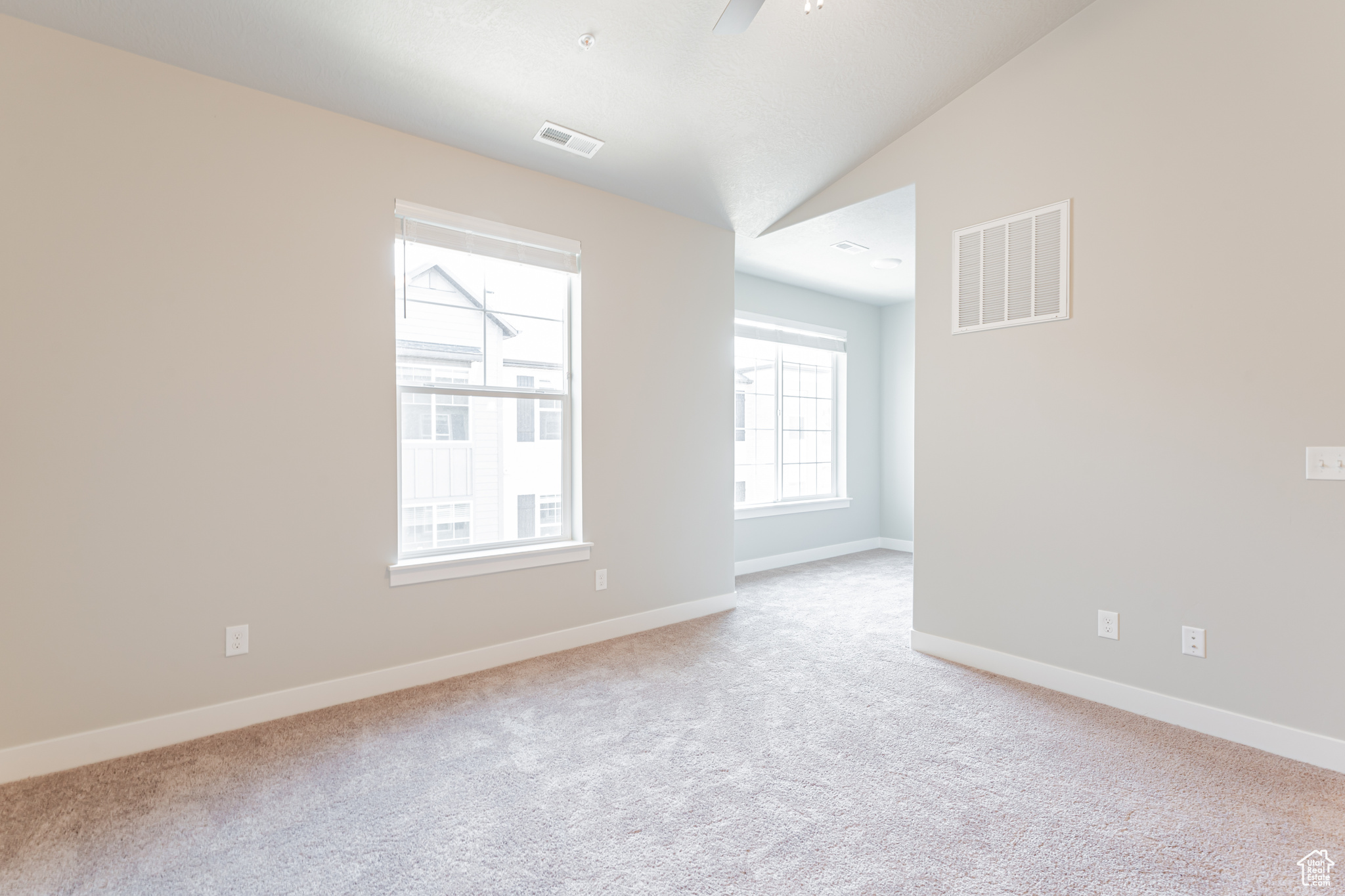 View of carpeted spare room