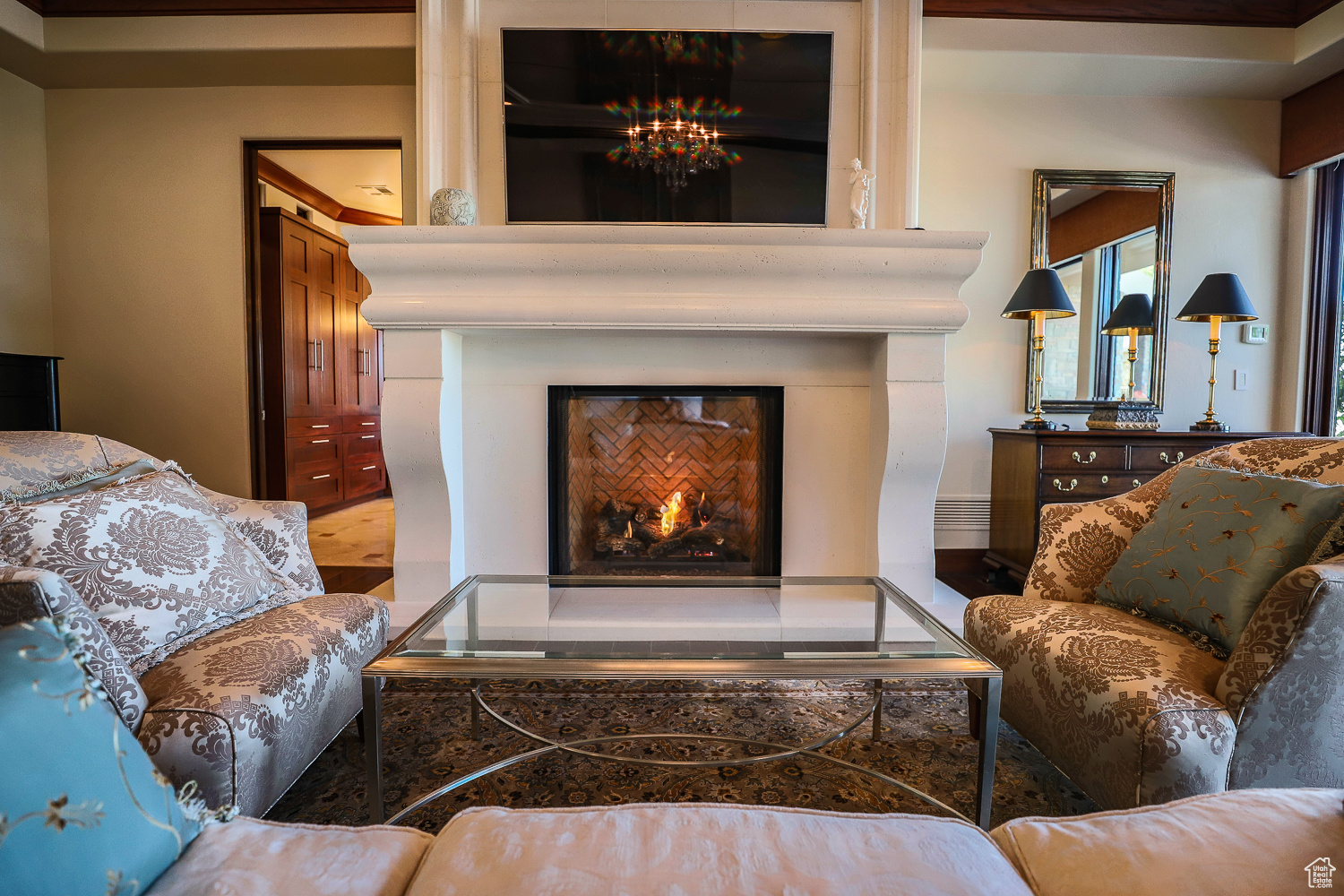 Fireplace in master