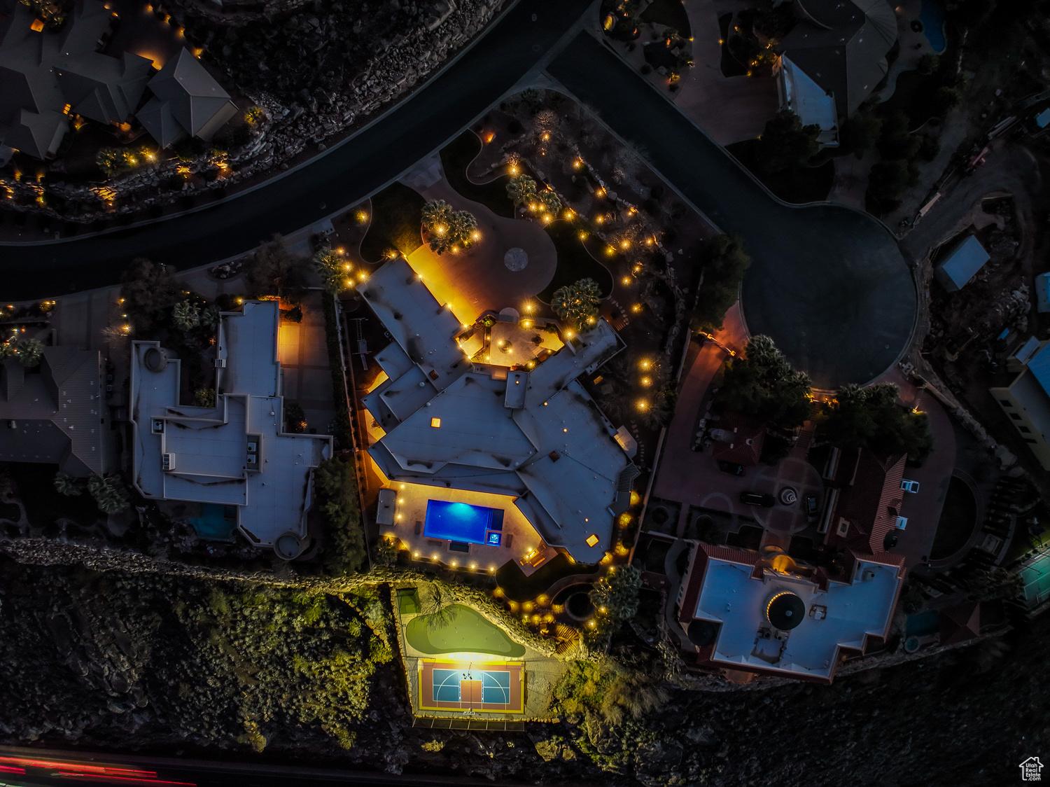 Aerial night view