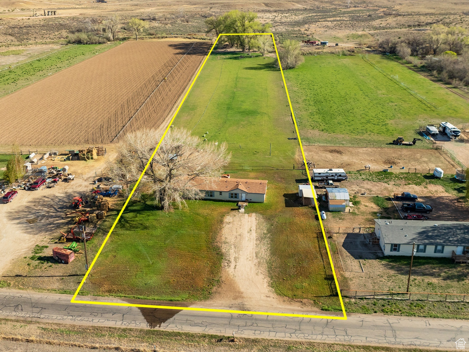 Bird's eye view featuring a rural view