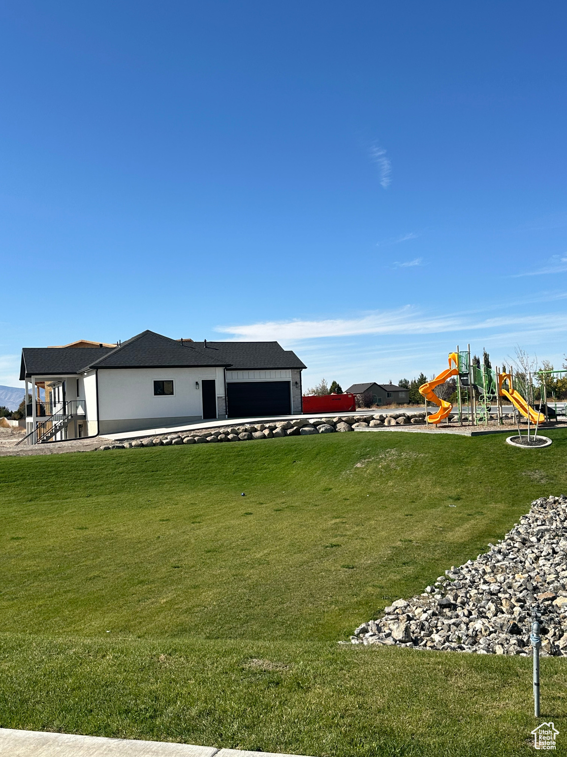 View of yard with a playground