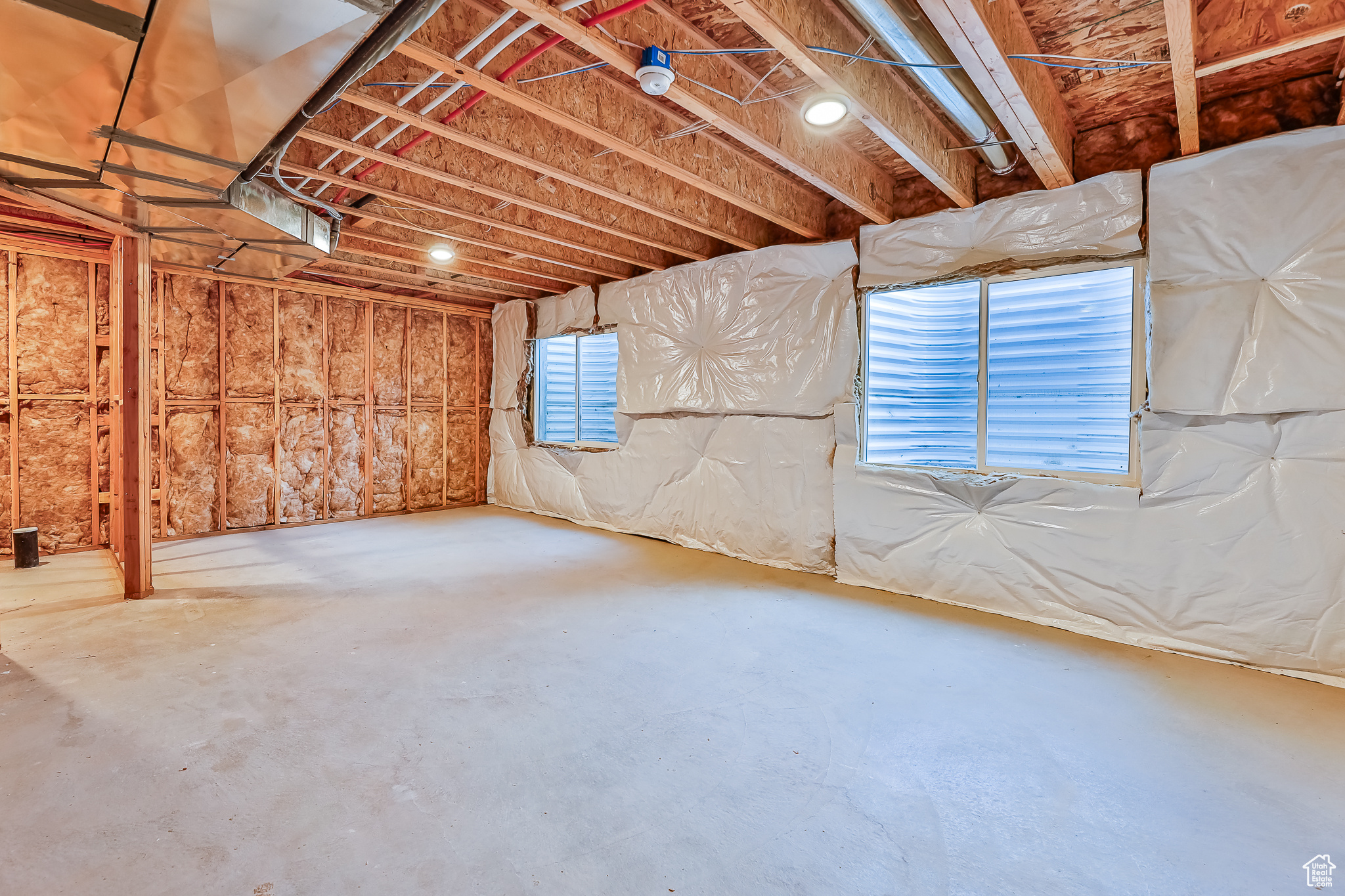 Basement featuring a wealth of natural light