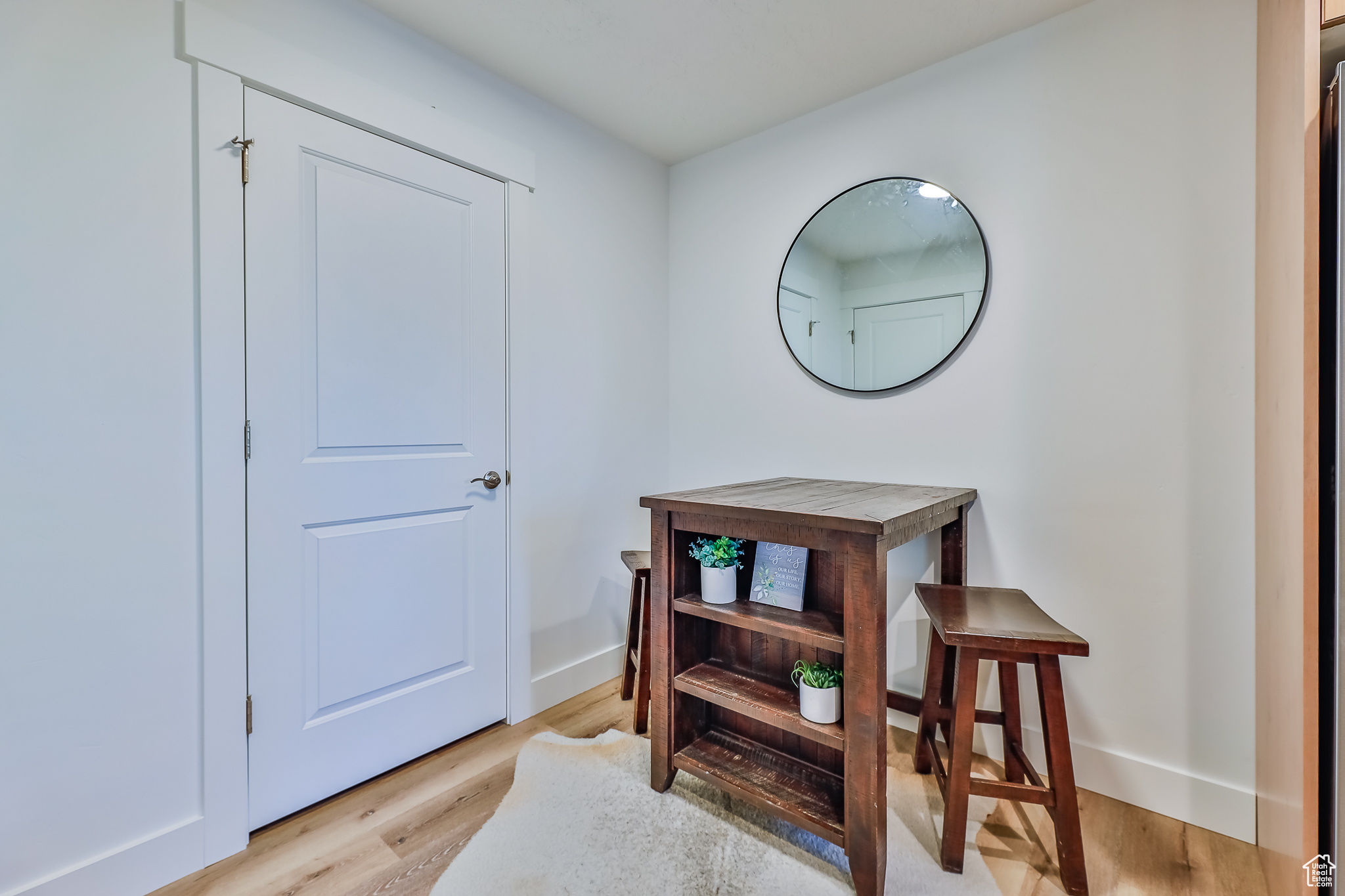 Dining space featuring light hardwood / wood-style flooring