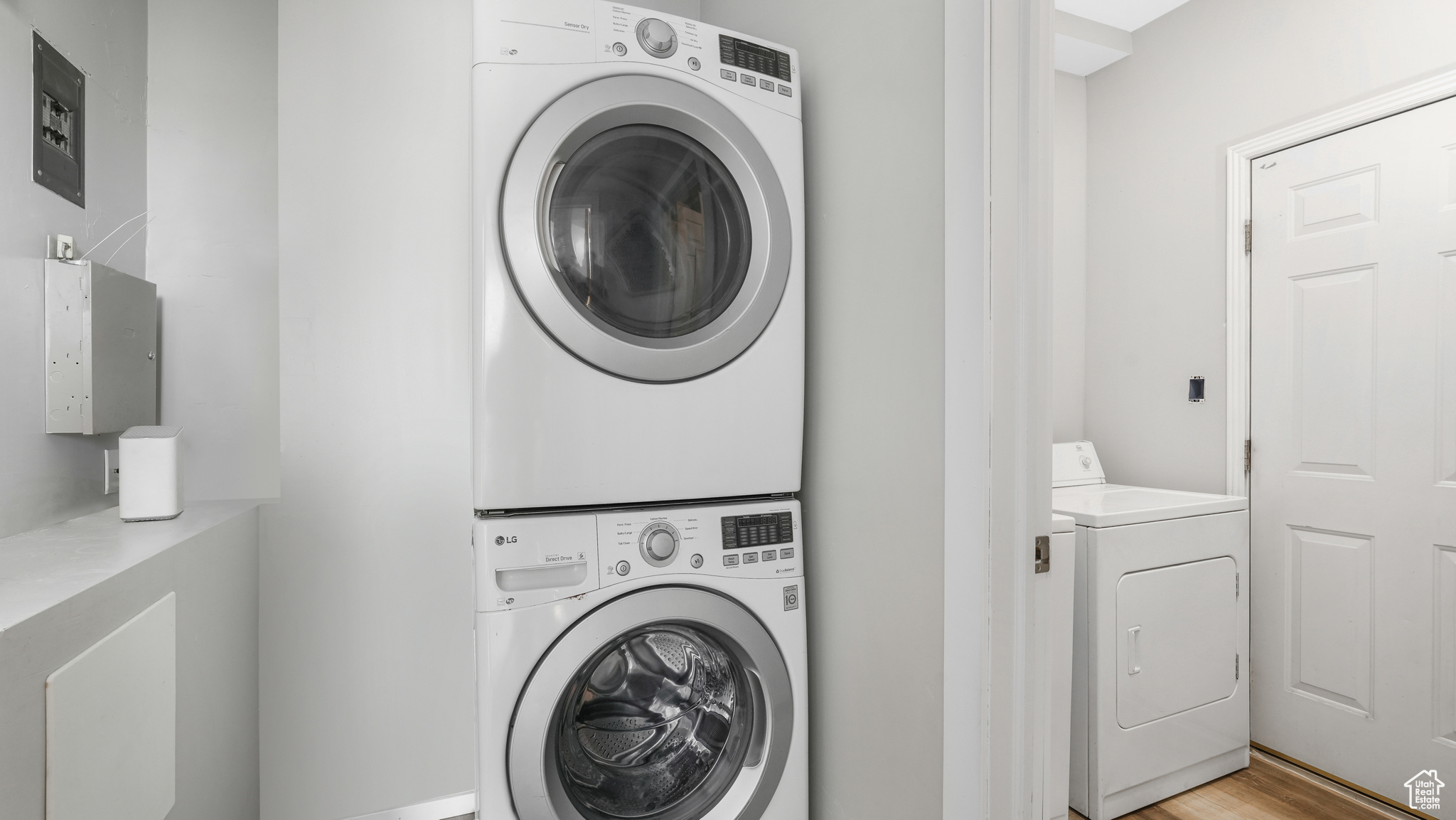 Unit one, laundry rooms for both units
