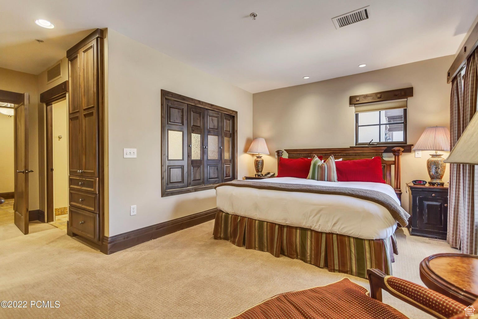 View of carpeted bedroom