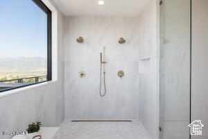 Bathroom with a shower