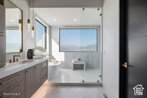 Bathroom featuring vanity