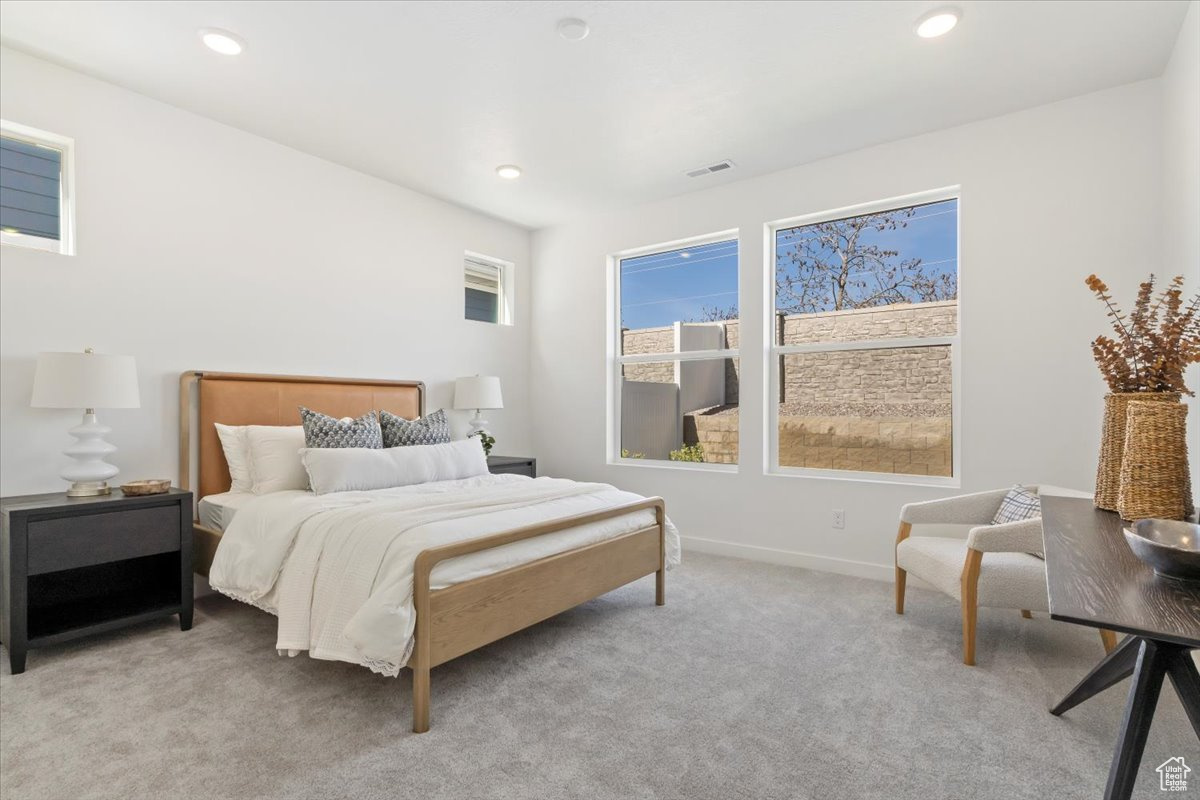 View of carpeted bedroom