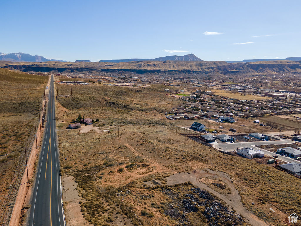 Bird's eye view featuring a mountain view