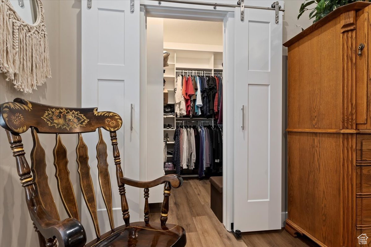 View of walk-in closet