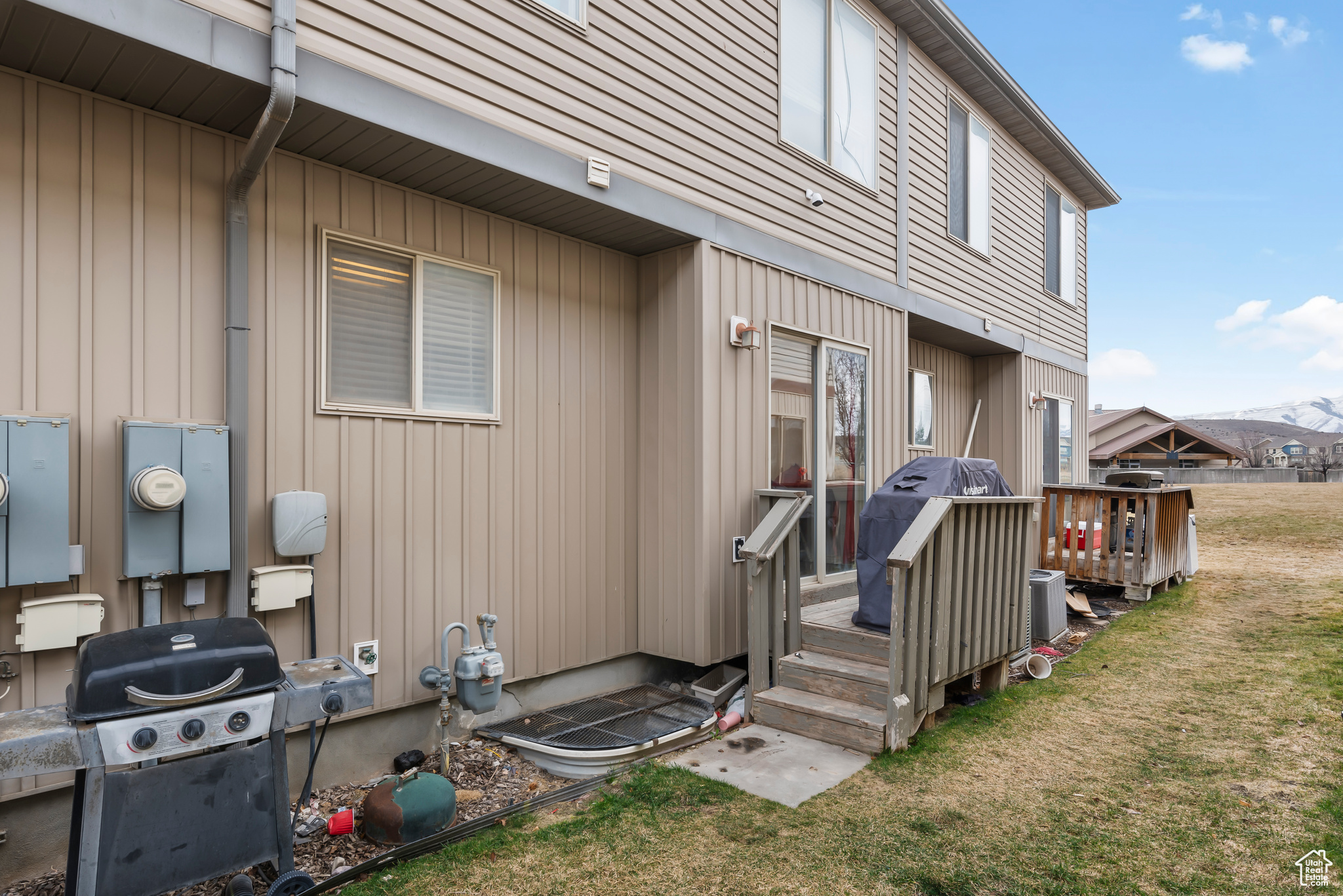 Exterior space featuring a lawn