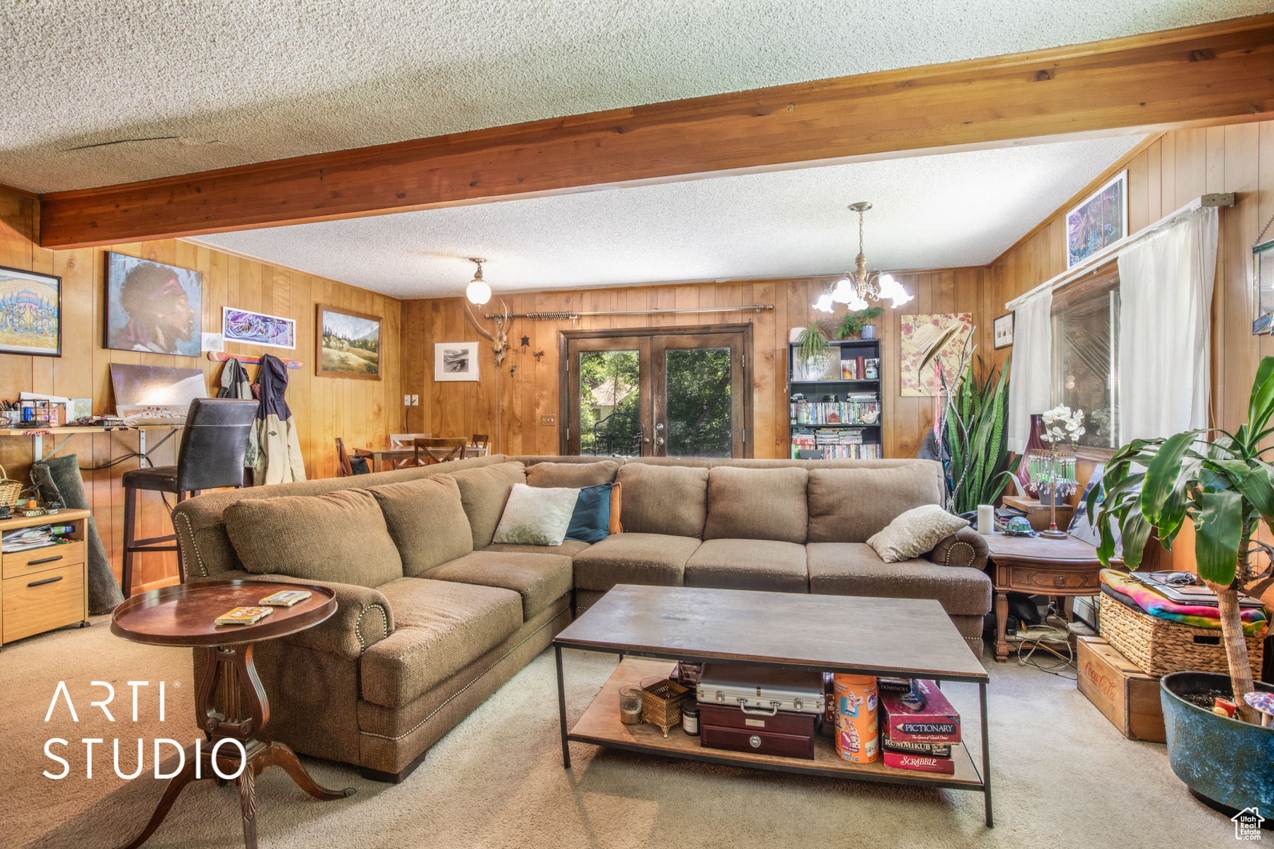 Carpeted living room