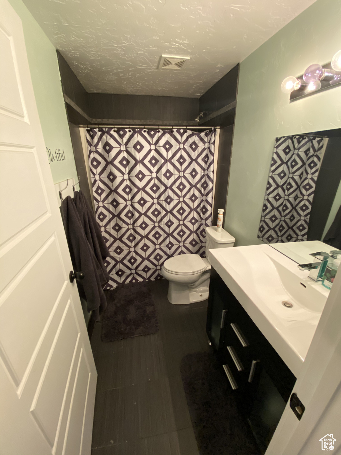 Bathroom with toilet and oversized vanity