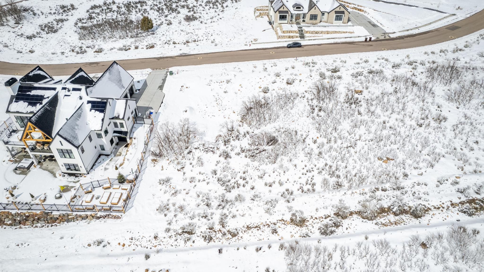 View of snowy aerial view