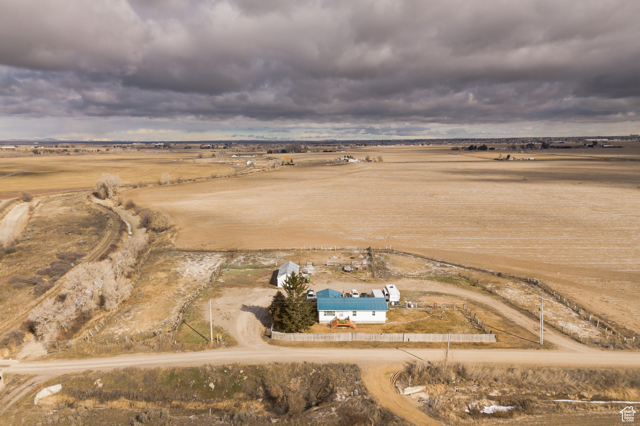 Drone / aerial view with a rural view