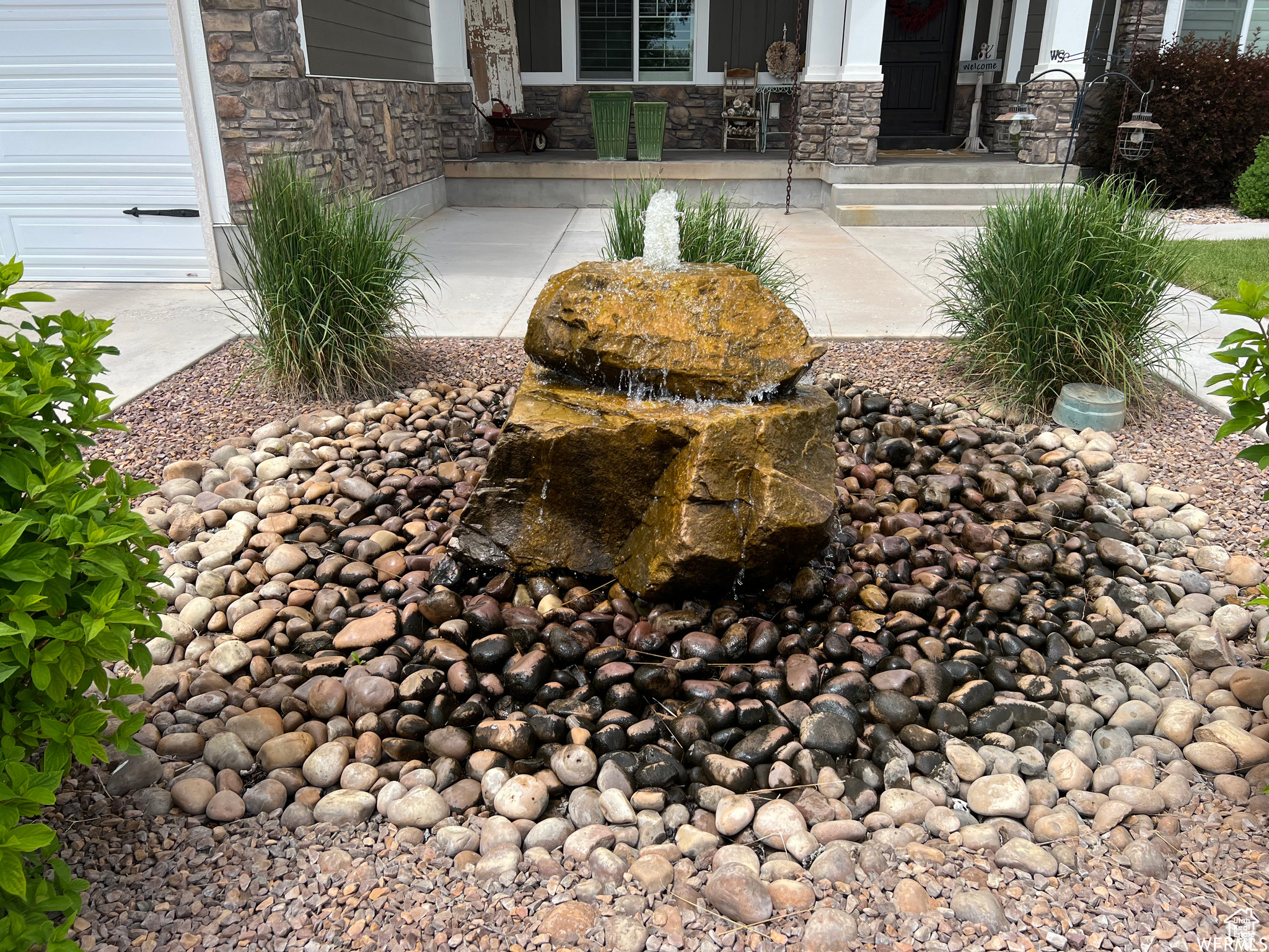 Front of home fountain