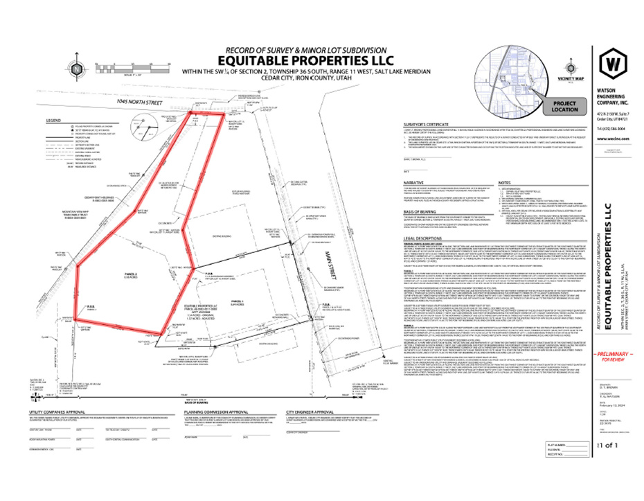 1045 N MAIN, Cedar City, Utah 84721, ,Land,For sale,MAIN,1983852