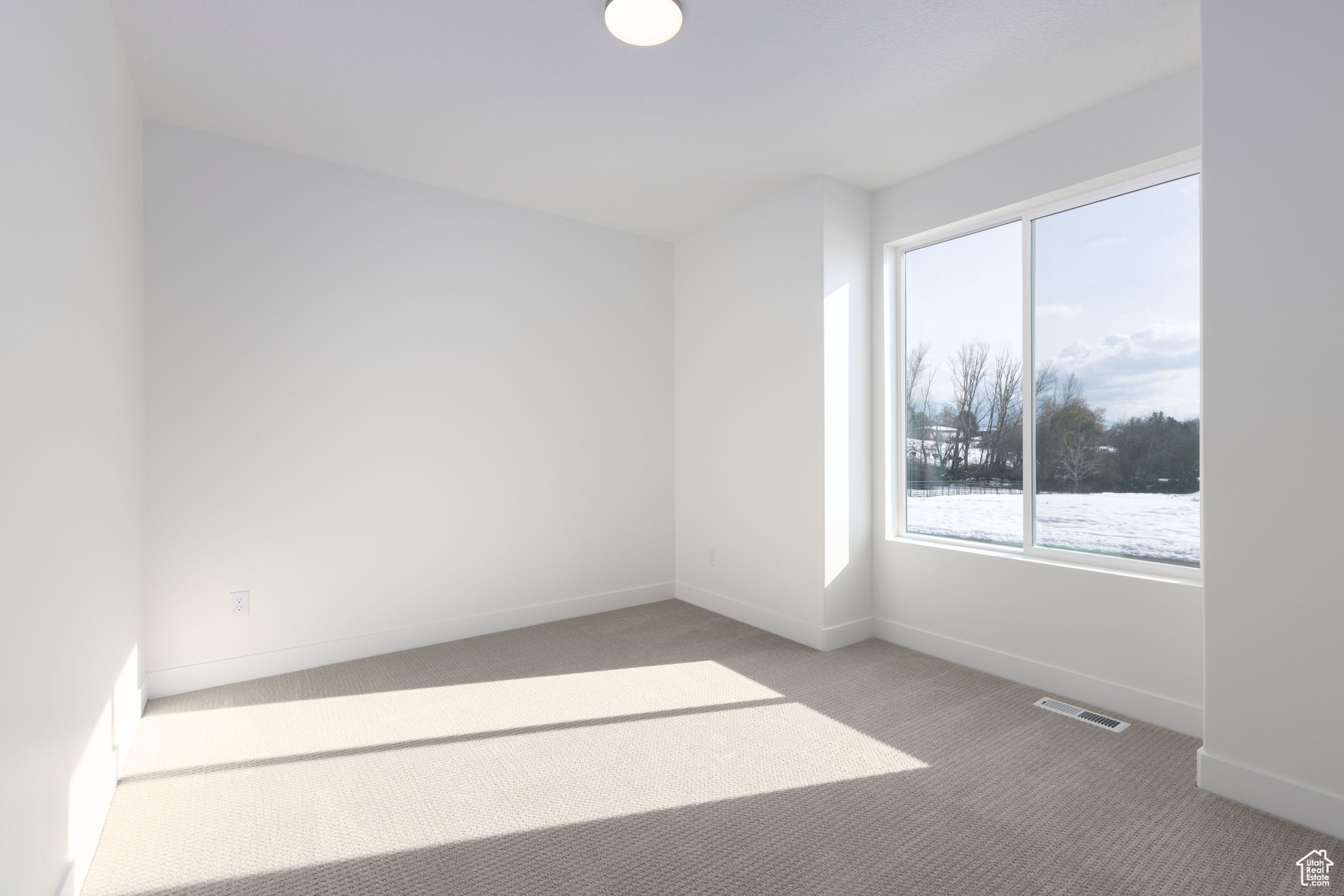 View of carpeted spare room