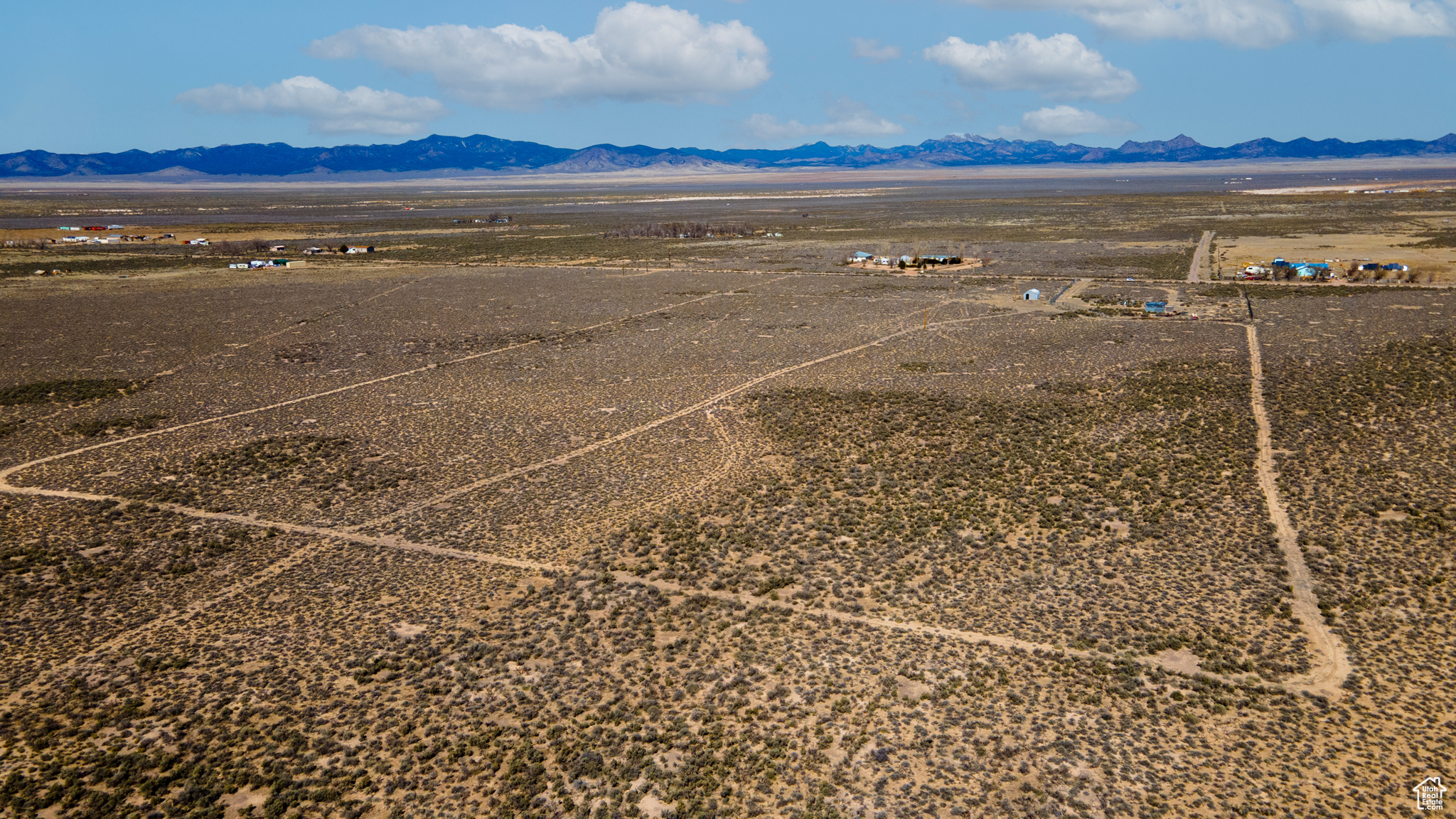 Drone / aerial view with a mountain view