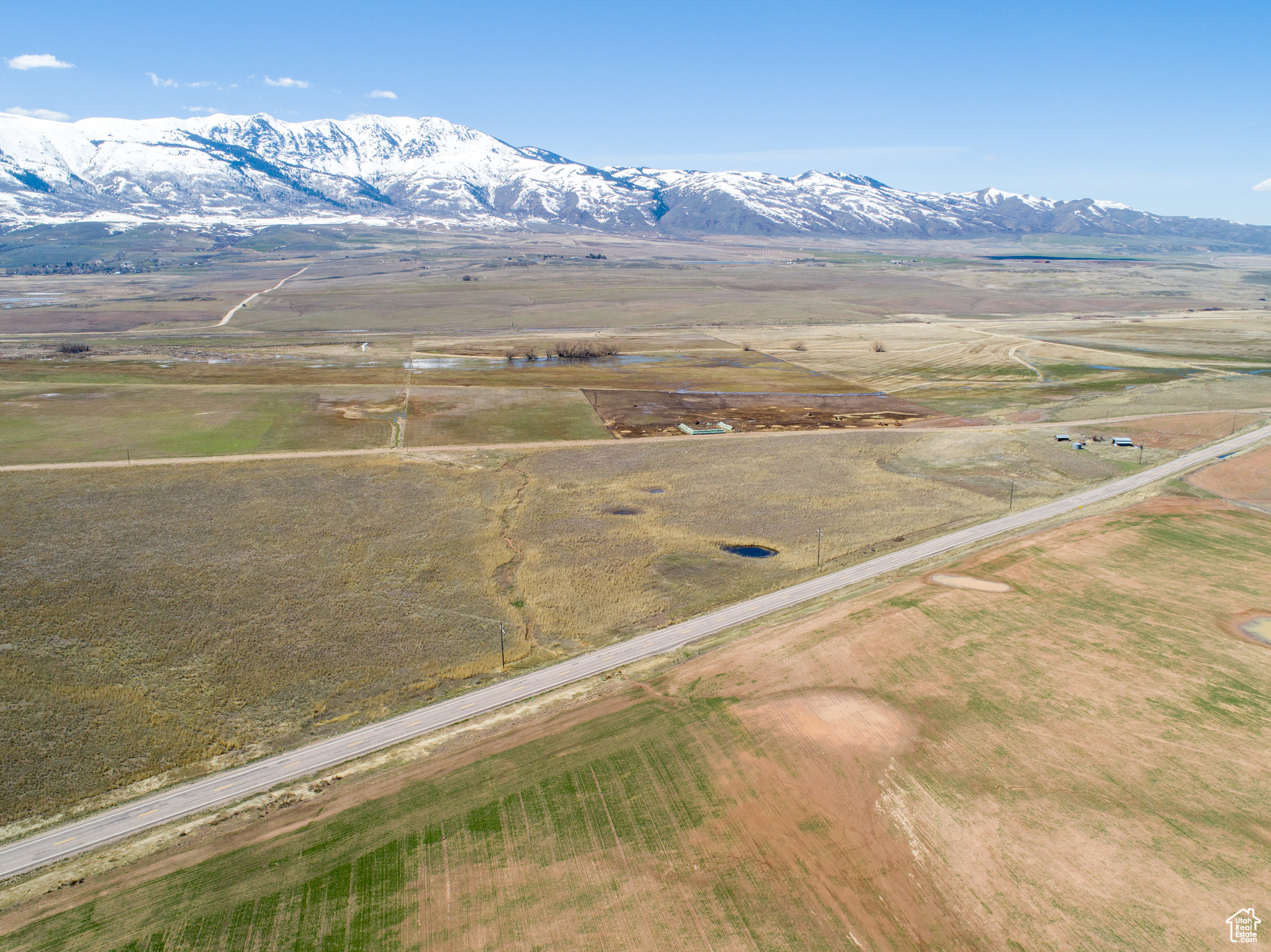 Drone / aerial view featuring a mountain view and a rural view