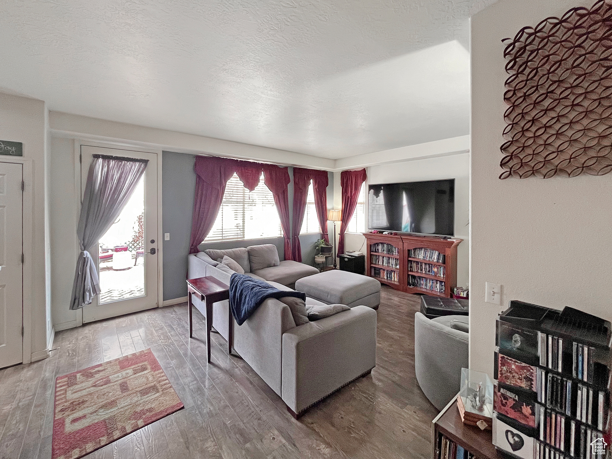 Family room with warm natural light