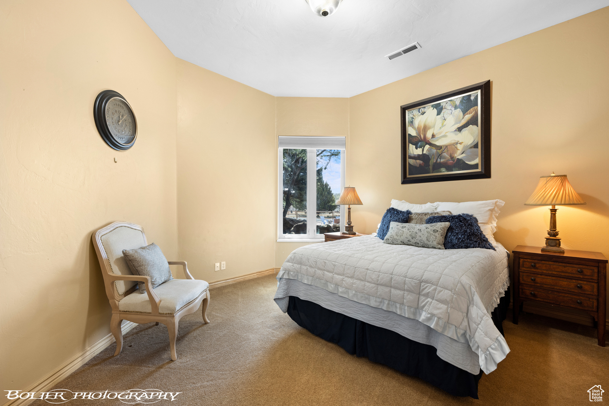 View of carpeted bedroom