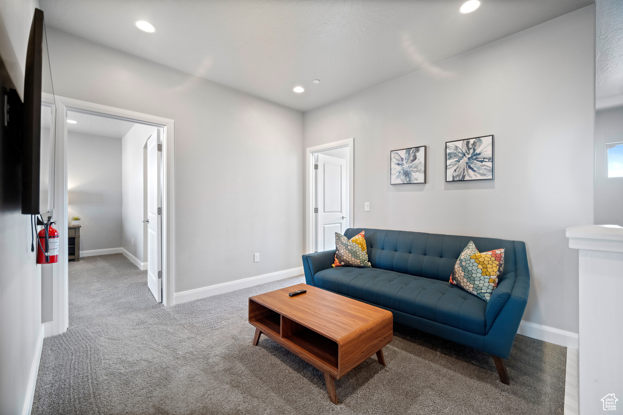 Cute loft area with it's own TV for entertainment.