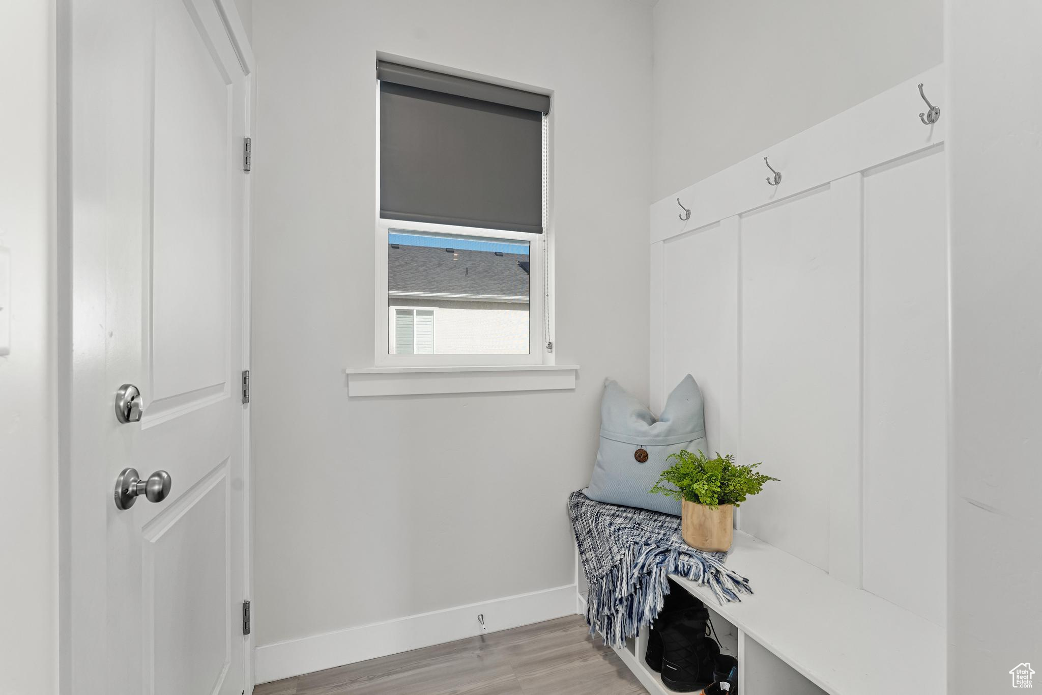 Mud Room with Built-In Shelving and Hooks