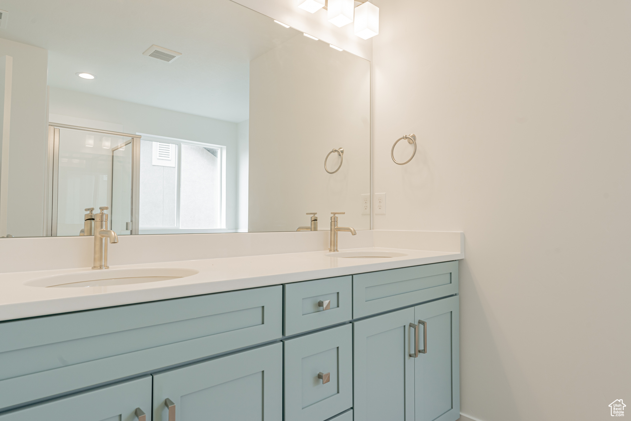 Bathroom featuring dual vanity